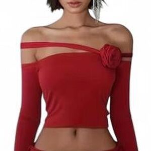 Y2K Red Crop Top